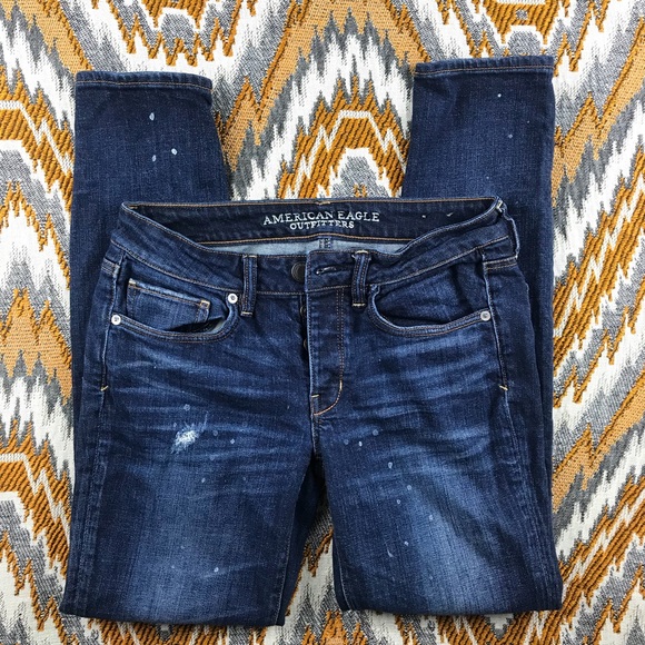 American Eagle Outfitters Denim - American Eagle skinny jeans with paint splatter